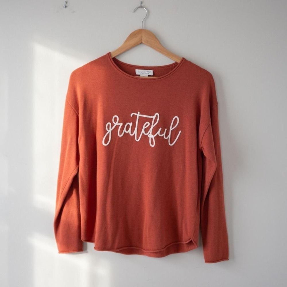 Rachel Zoe "Grateful" Fall/Thanksgiving Shirt